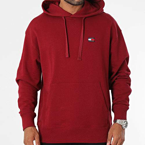Sweat Capuche Relax XS Badge 6369 Bordeaux