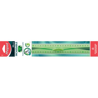 Règle plate Flex,200 mm, en plastique, avec poignée