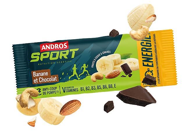 ANDROS SPORT - BARRES ENERGIE CHOCOLAT BANANES