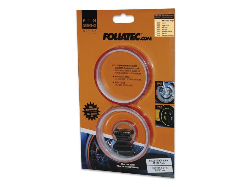 Foliatec Klebestreifen PIN-STRIPING Rot Felgendesign, rot