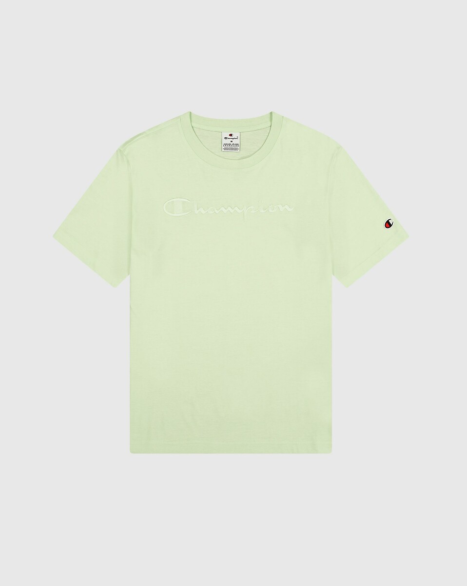 CHAMPION<br>Camiseta de manga curta com gola redonda e logotipo bordado