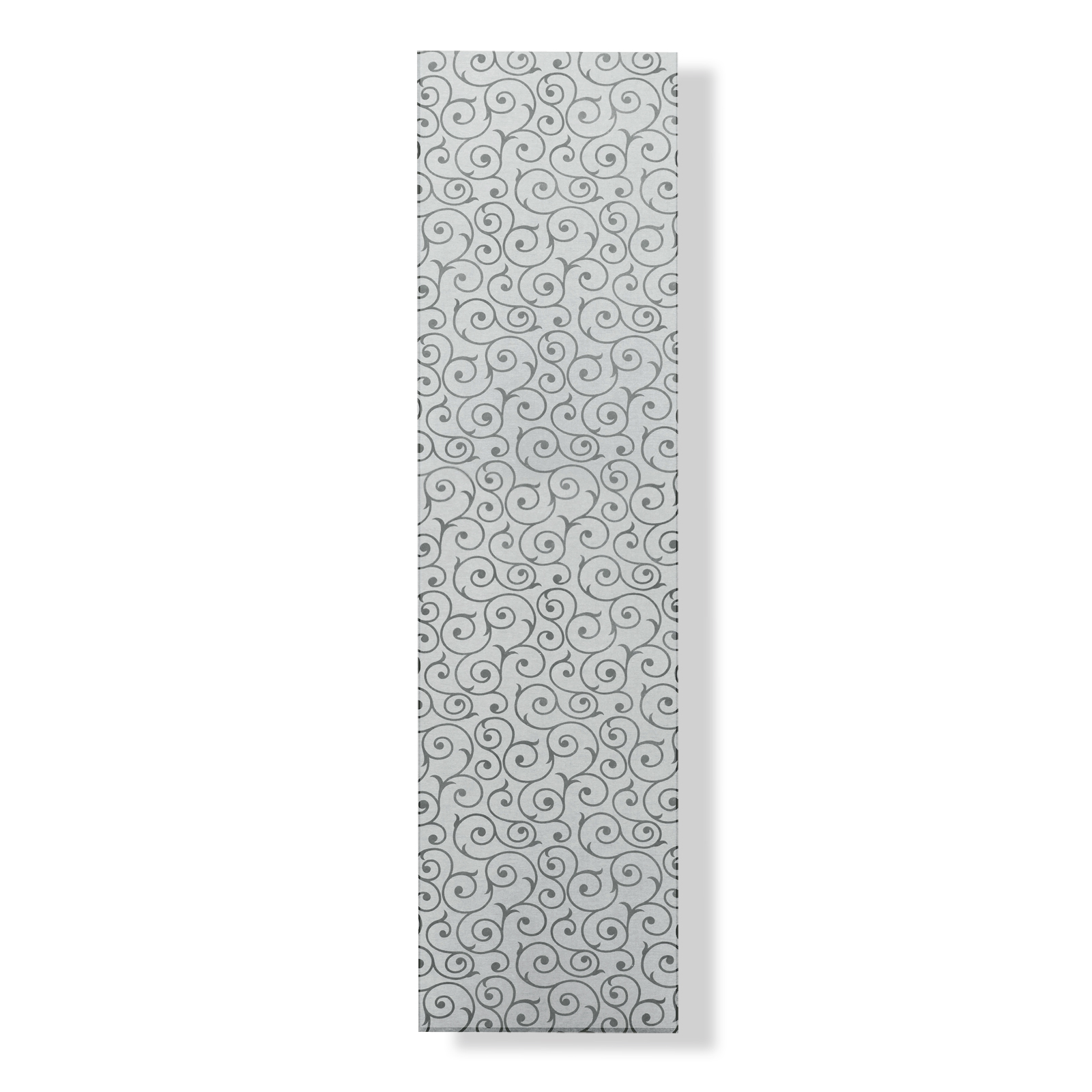 Schiebevorhang - silber mit Flockdruck - 60x245 cm