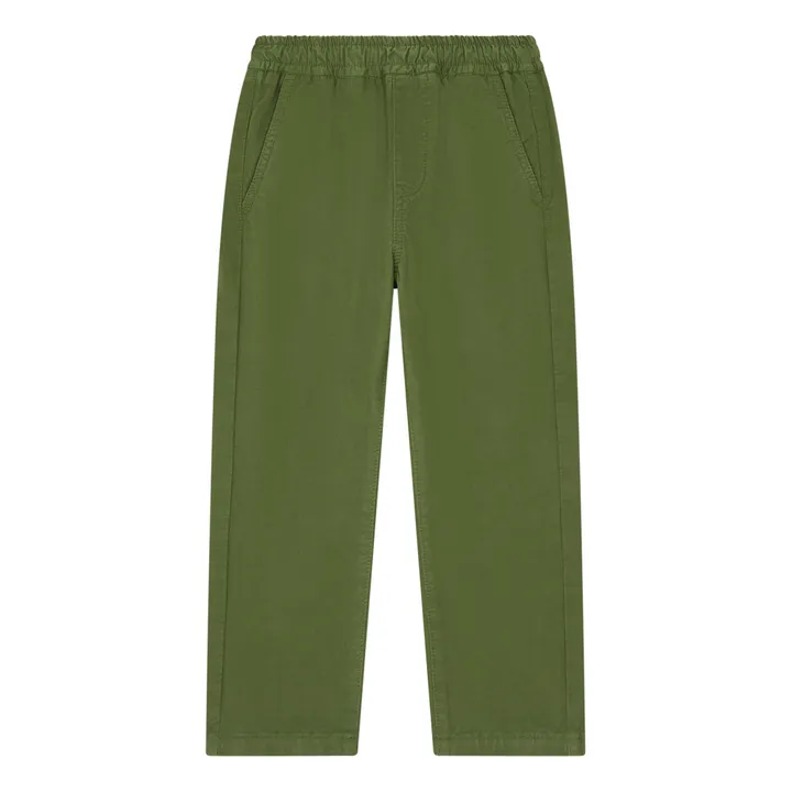 Hundred Pieces Pantalon Coton Bio Taille Elastiquée | Vert kaki