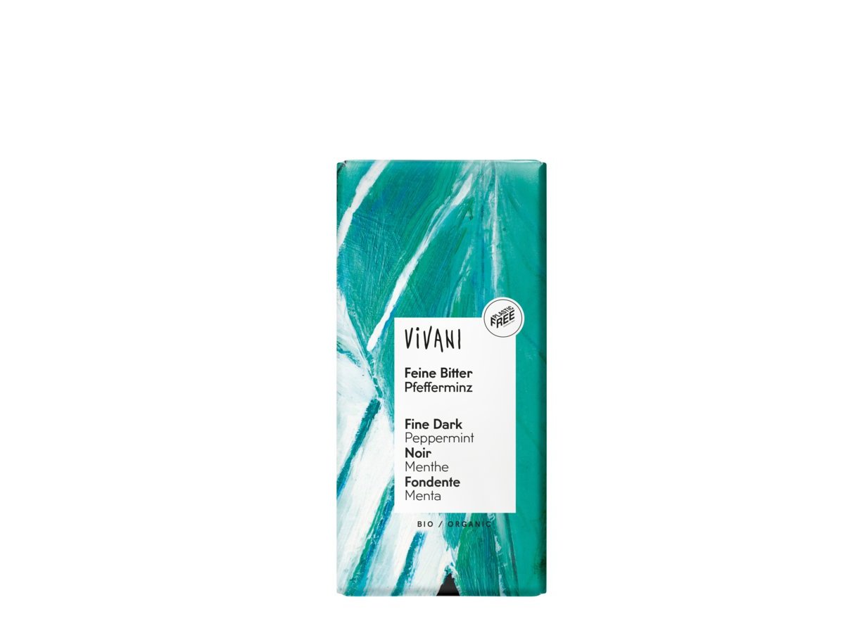 CHOCOLATE VIVANI PRETO COM MENTA BIO 100G