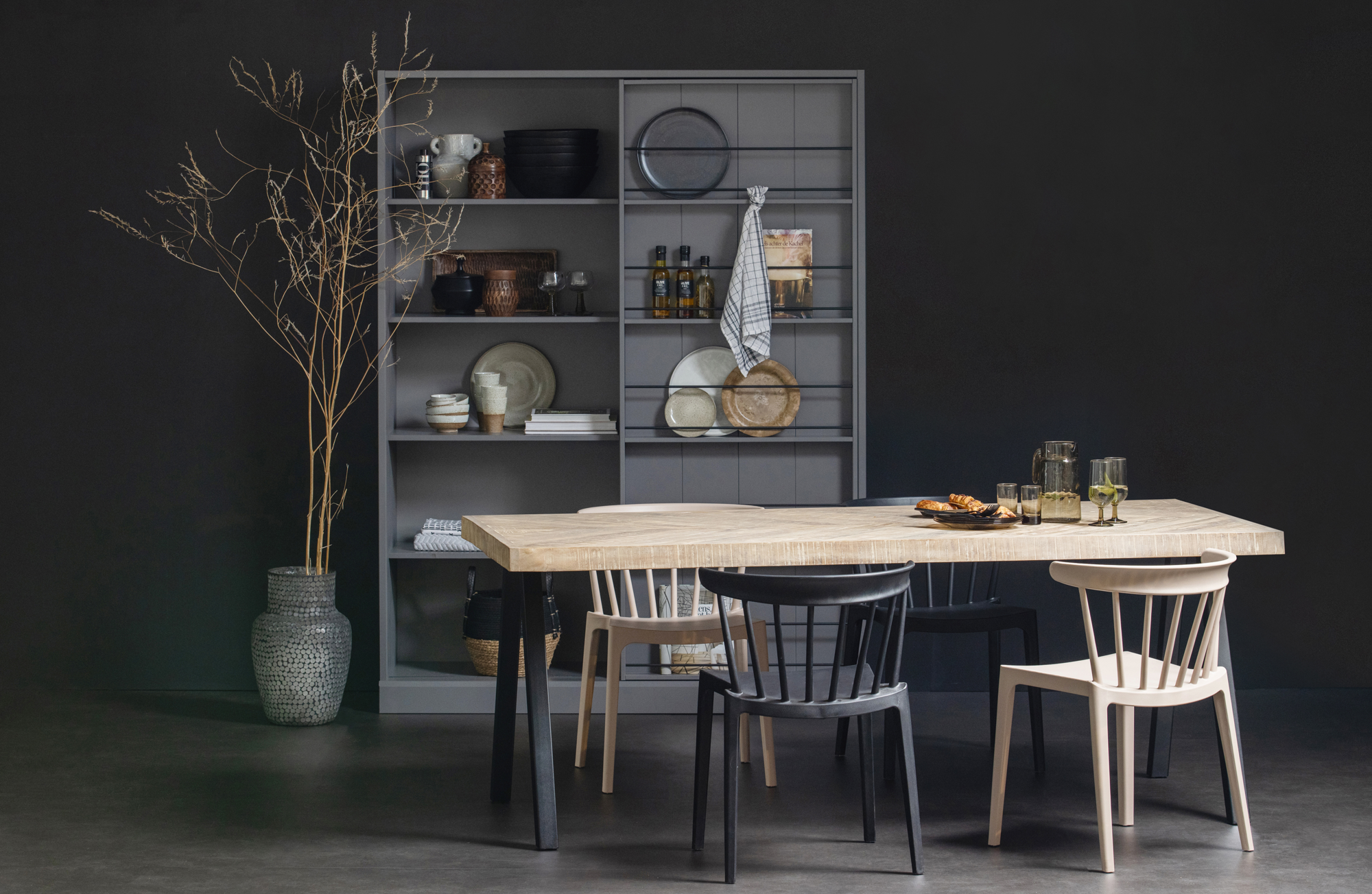 WOOOD tafel Tablo mango visgraat 180x90 Tablo Tafel Mango Visgraat 180x90 - U-poot