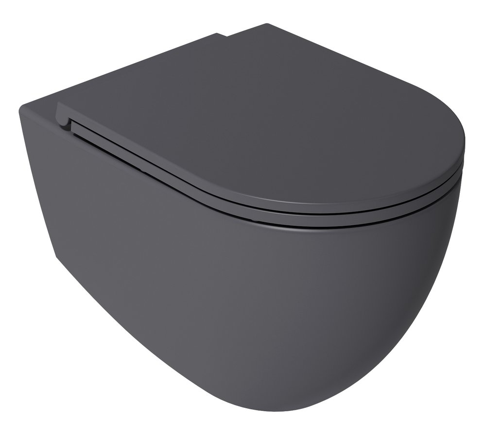 Isvea Infinity toiletpot randloos met softclose zitting antraciet mat