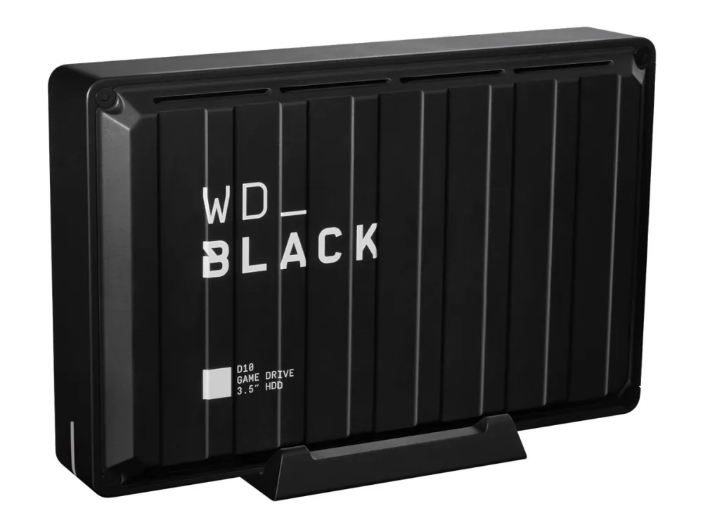 WD_BLACK D10 Game Drive WDBA3P0080HBK - Harddisk - 8 TB - ekstern (bærbar) - USB 3.2 Gen 1 - 7200 rpm - sort