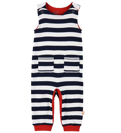 Katvig Latzhosen - Navy/Weiß-gestreift