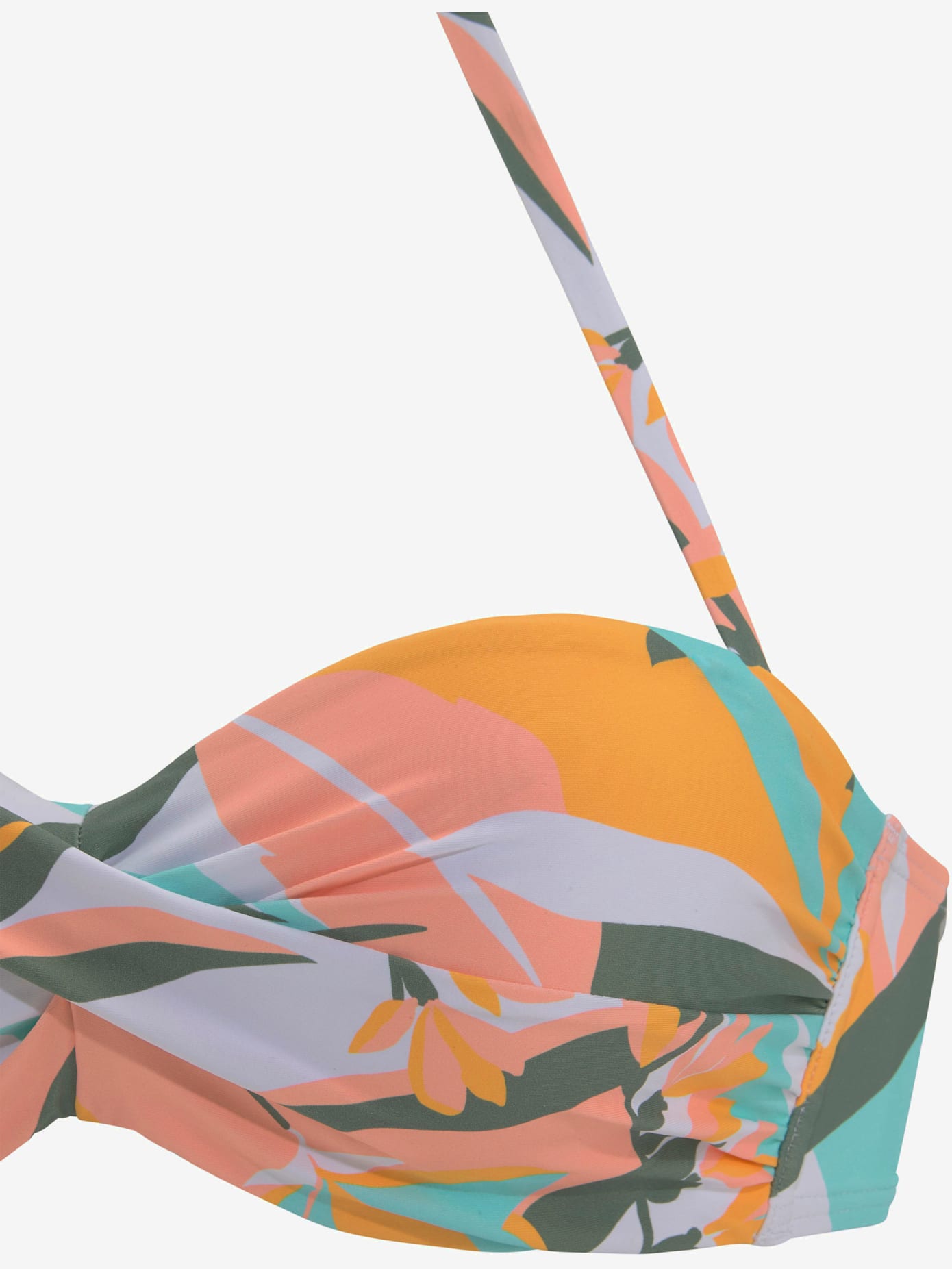Maillot de bain bandeau à armatures imprimé abstrait
