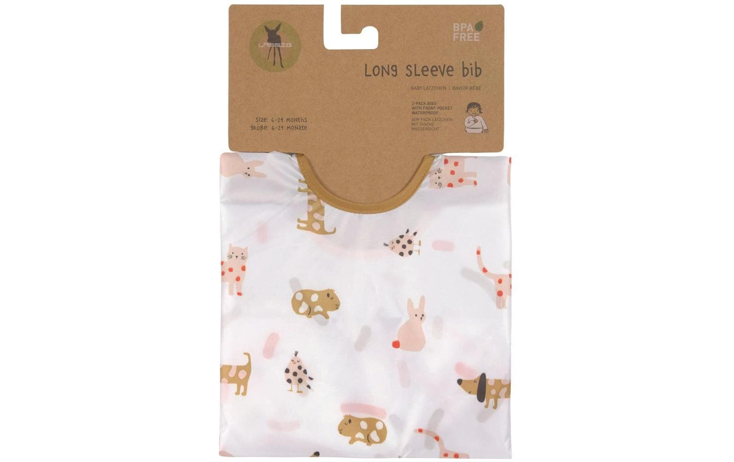 Ärmel-Lätzchen 2er Set Little Mateys Spicy Orange 80 x 36 cmLangarm-Lätzchen für Kinder