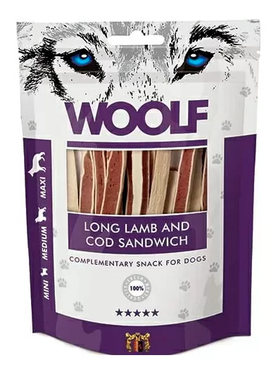 Woolf Long Lamb and Cod Sandwich - 100 g.