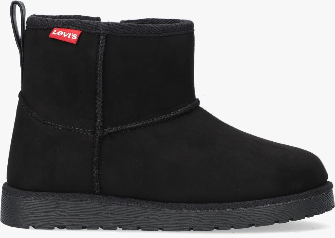 LEVI\\'S zwarte levi's enkelboots new wave mid zip fur