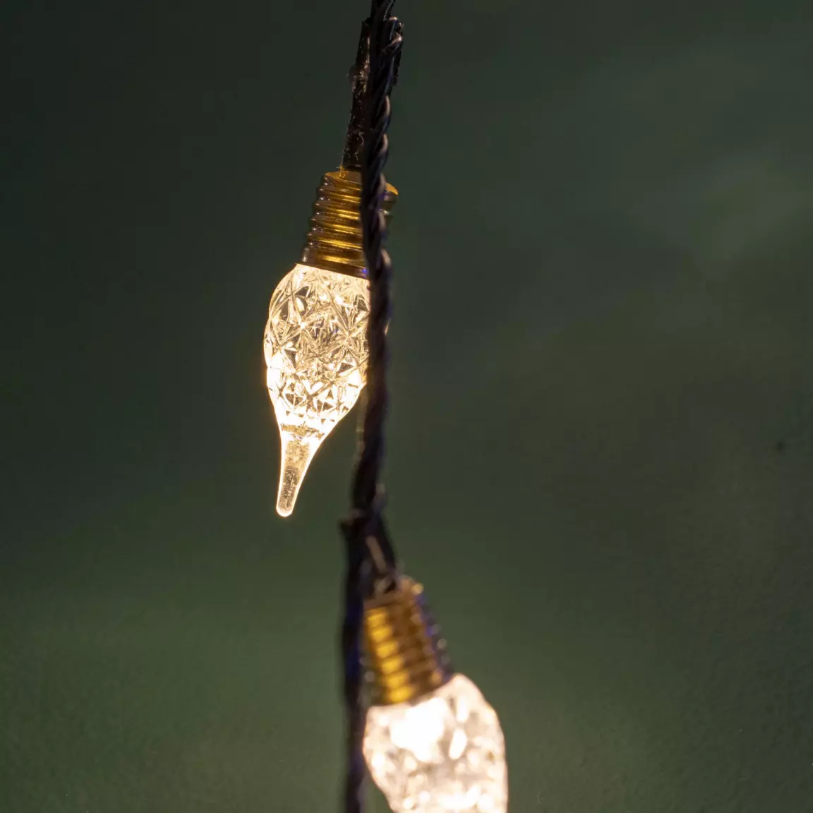 Guirlande lumineuse 18 m 180 LED câble transparent Vintage Blanc chaud