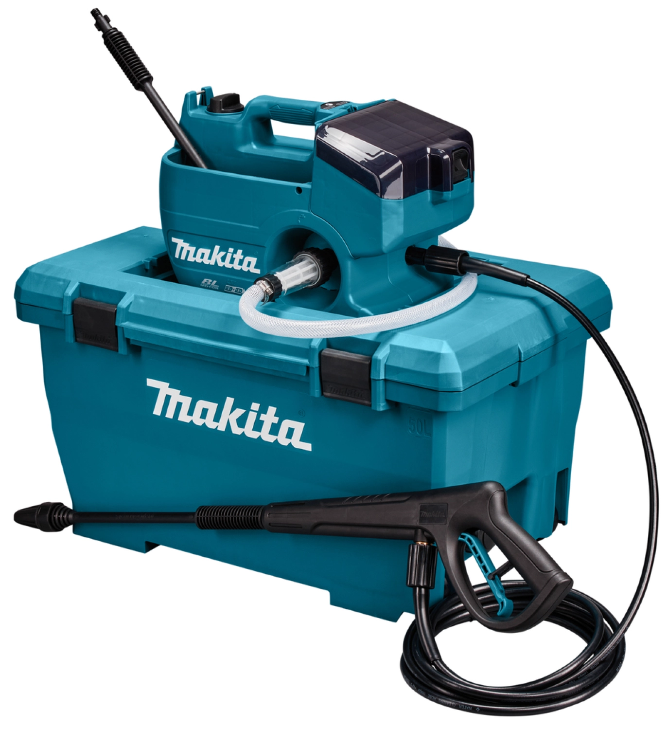 Makita DHW080ZK 2x18V Li-ion accu hogedrukreiniger body in koffer - 80 bar