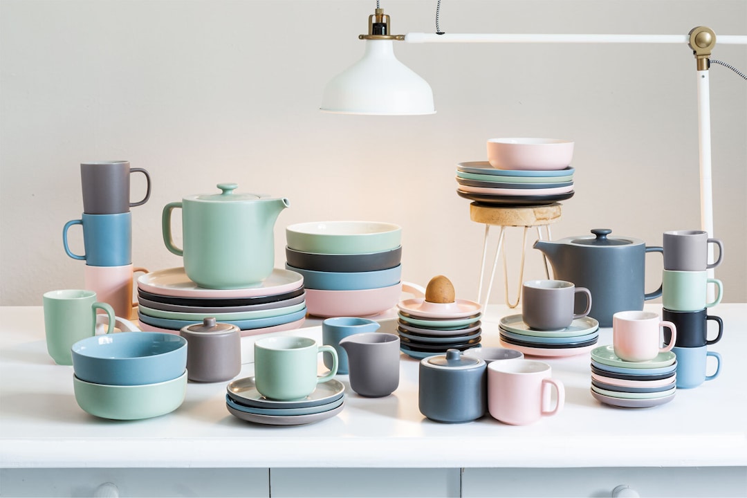Ritzenhoff & Breker Dessertteller JASPER 6er Set grau/ weiß