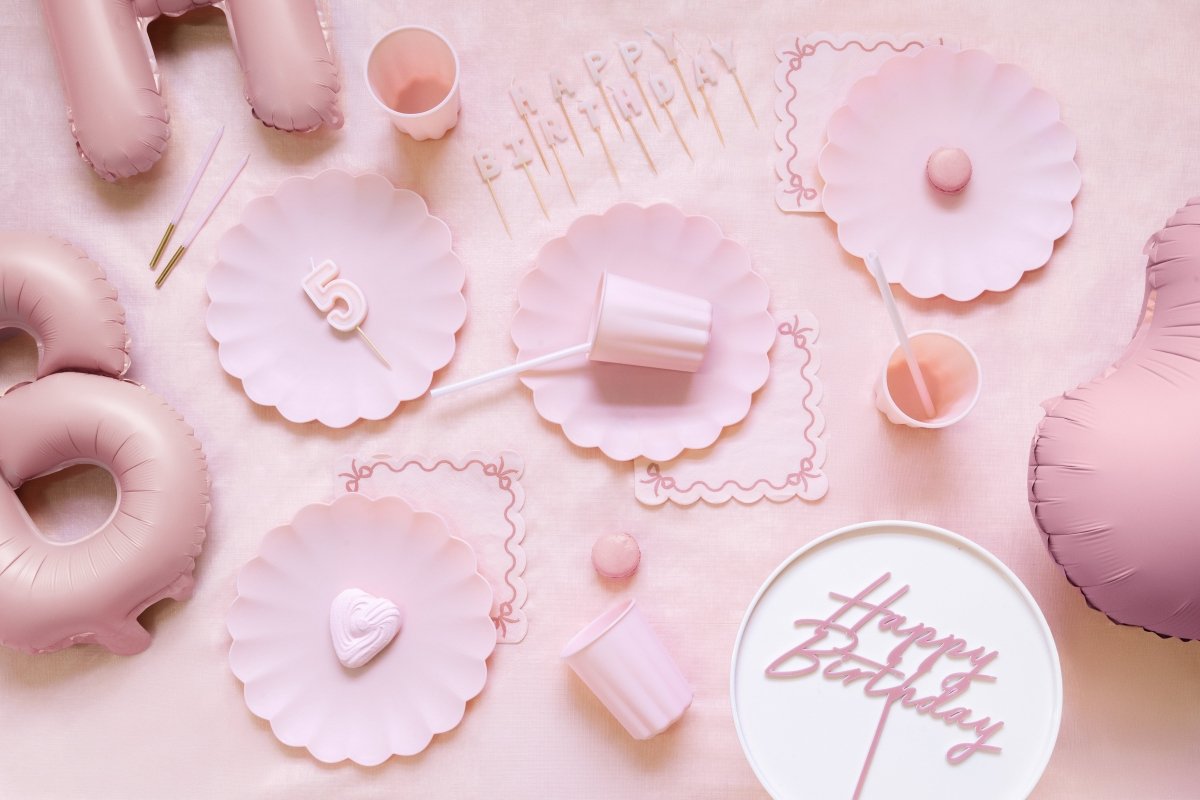 Happy Birthday Kaars Roze 13st