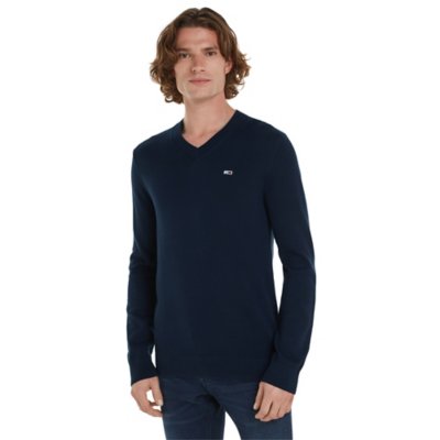 Pull homme Col V Kaki TOMMY HILFIGER