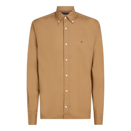 Tommy Hilfiger Flex Brushed Solid Skjorte, Safari Canvas, L
