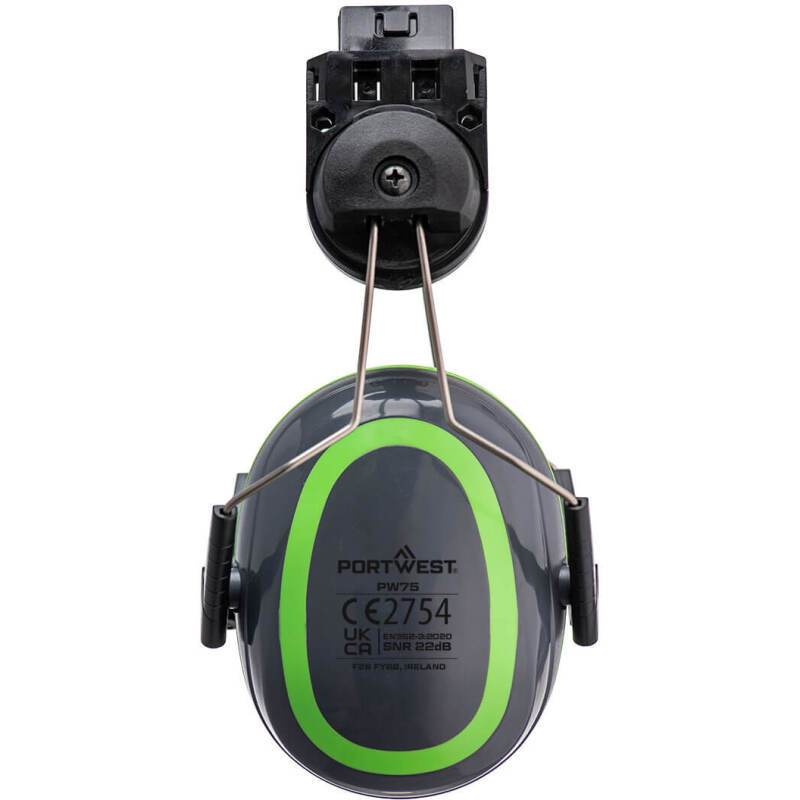 Portwest PW75 Casque anti-bruit HV Extreme Gris /Vert