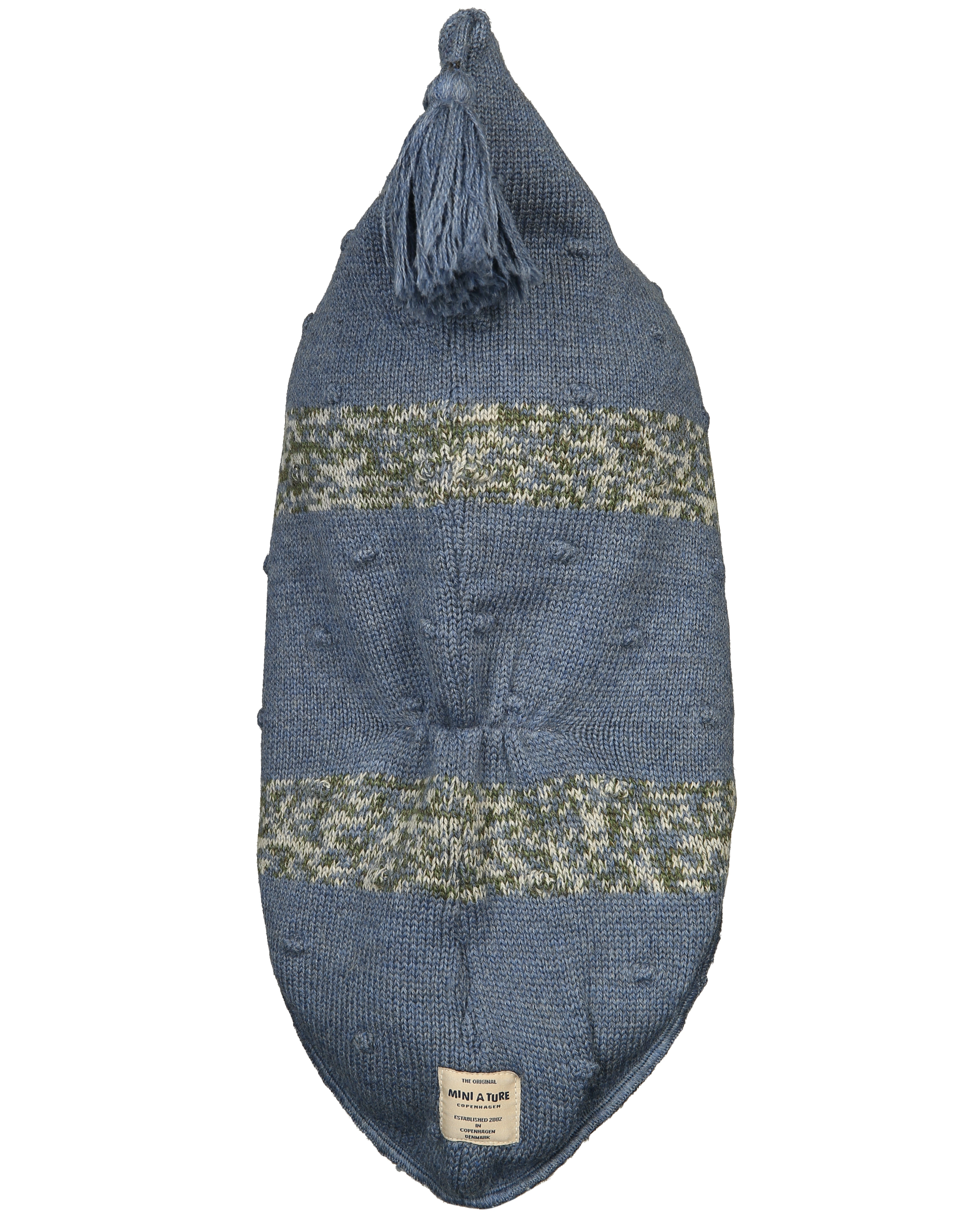Woll-Schlupfmütze MATJUEL gemustert in citadel blue