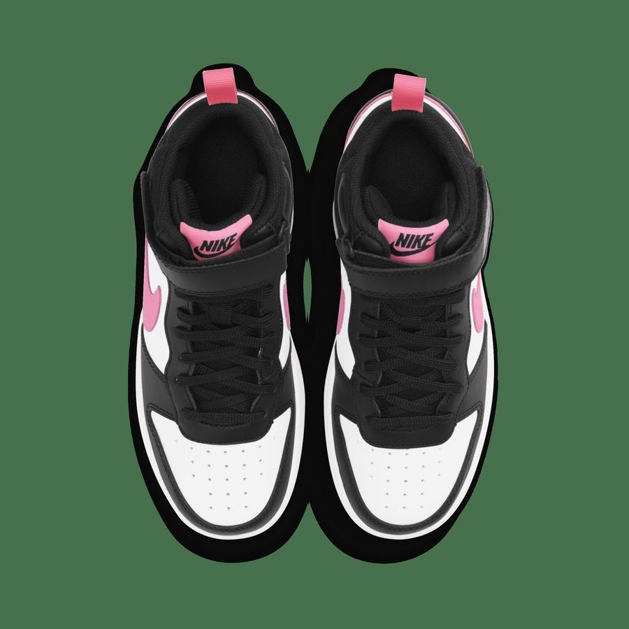 Nike Court Borough Mid 2 Big Kids' BLACK/SUNSET PULSE-WHITE
