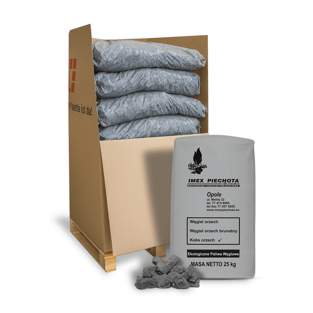 ANMAG cokeskolen 20 - 40 mm 25kg x 12 zakken 300kg pallet