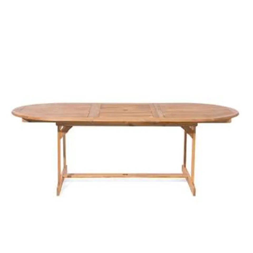 MAUI - Tuinset voor 8 - Lichte houtkleur/Cremewit - Acaciahout