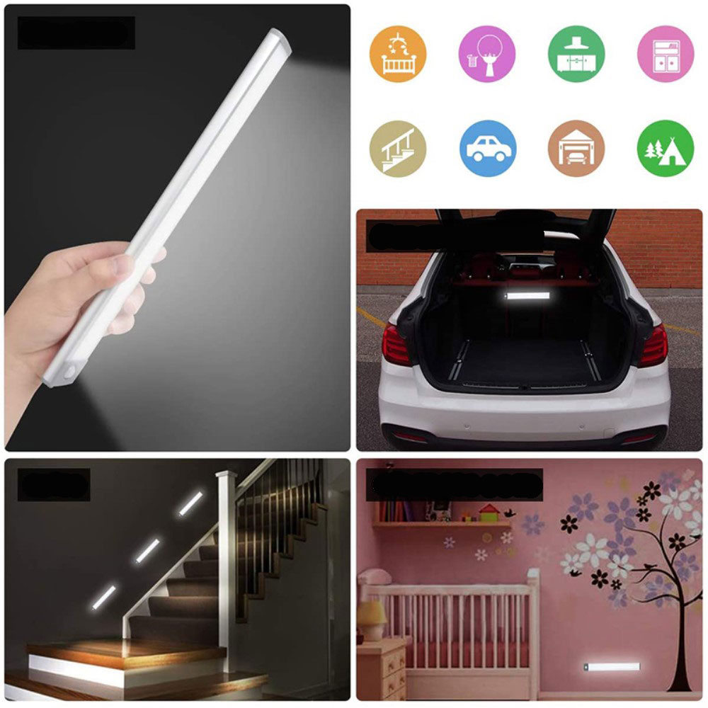 (40cm) LED Lichtleiste USB Leuchte Schrank Beleuchtung mit Bewegungsmelder - Warmweiss