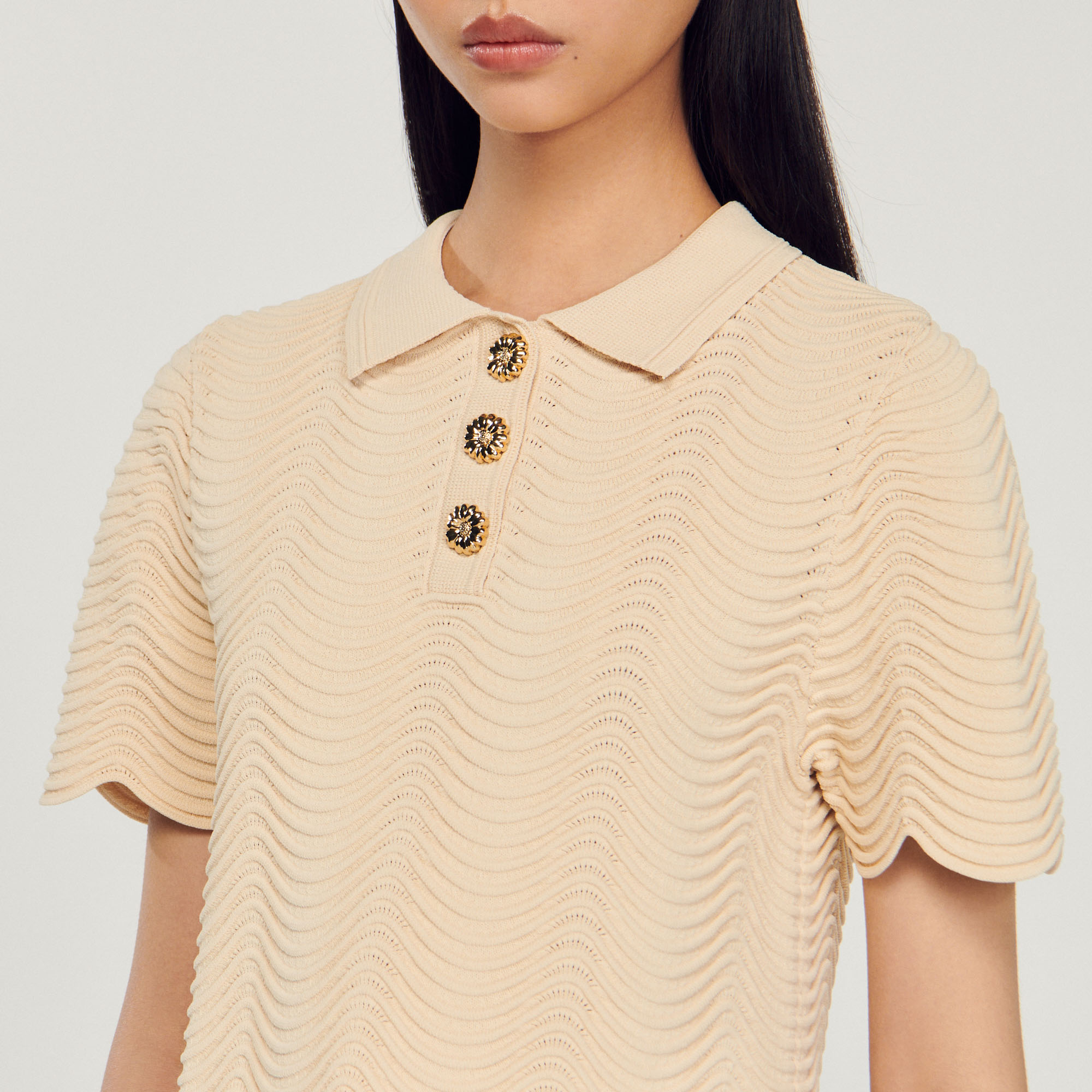 Pull court en maille
