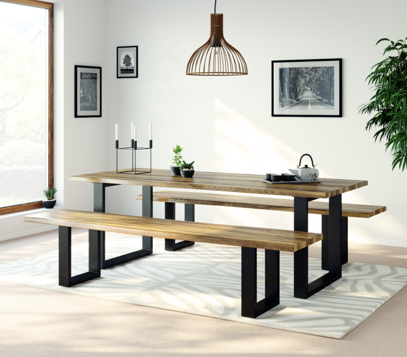Esstisch Holz ACACIA 200 x 90 cm