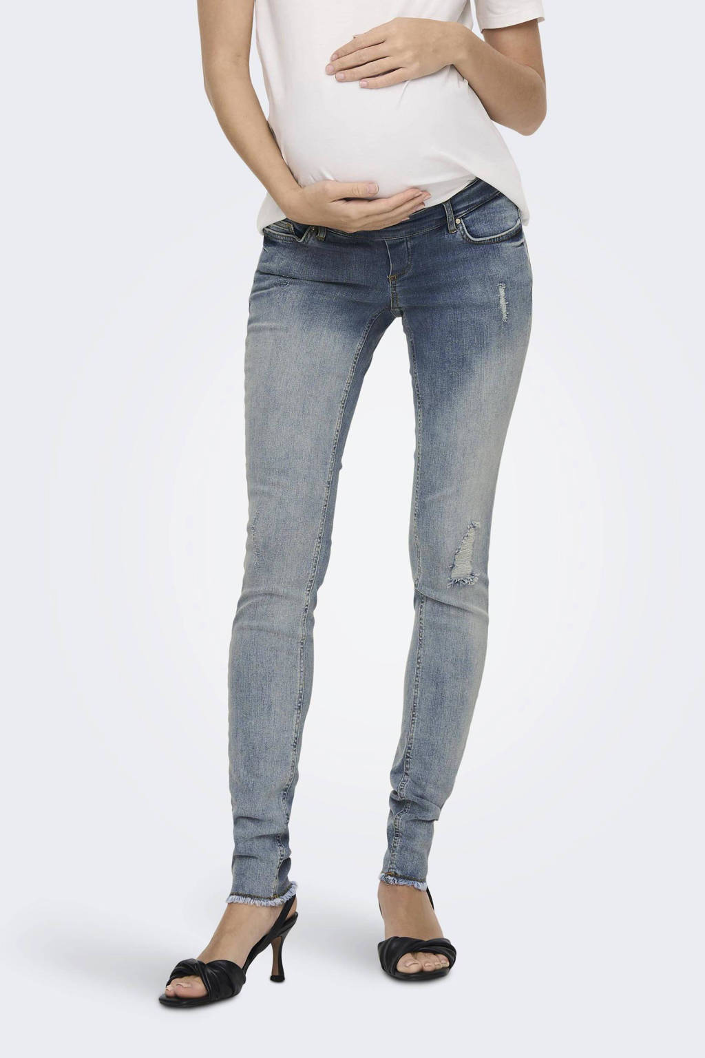 ONLY MATERNITY skinny zwangerschapsjeans OLMBLUSH medium blue denim