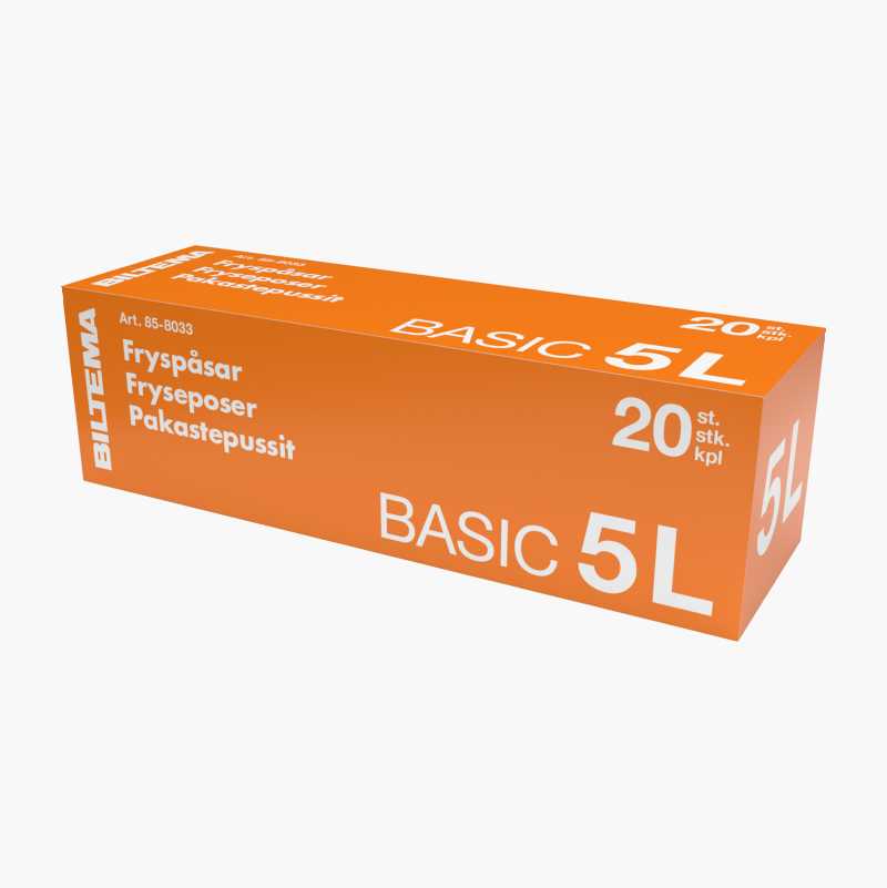 Fryseposer basic, 5 L, 20-pk.
