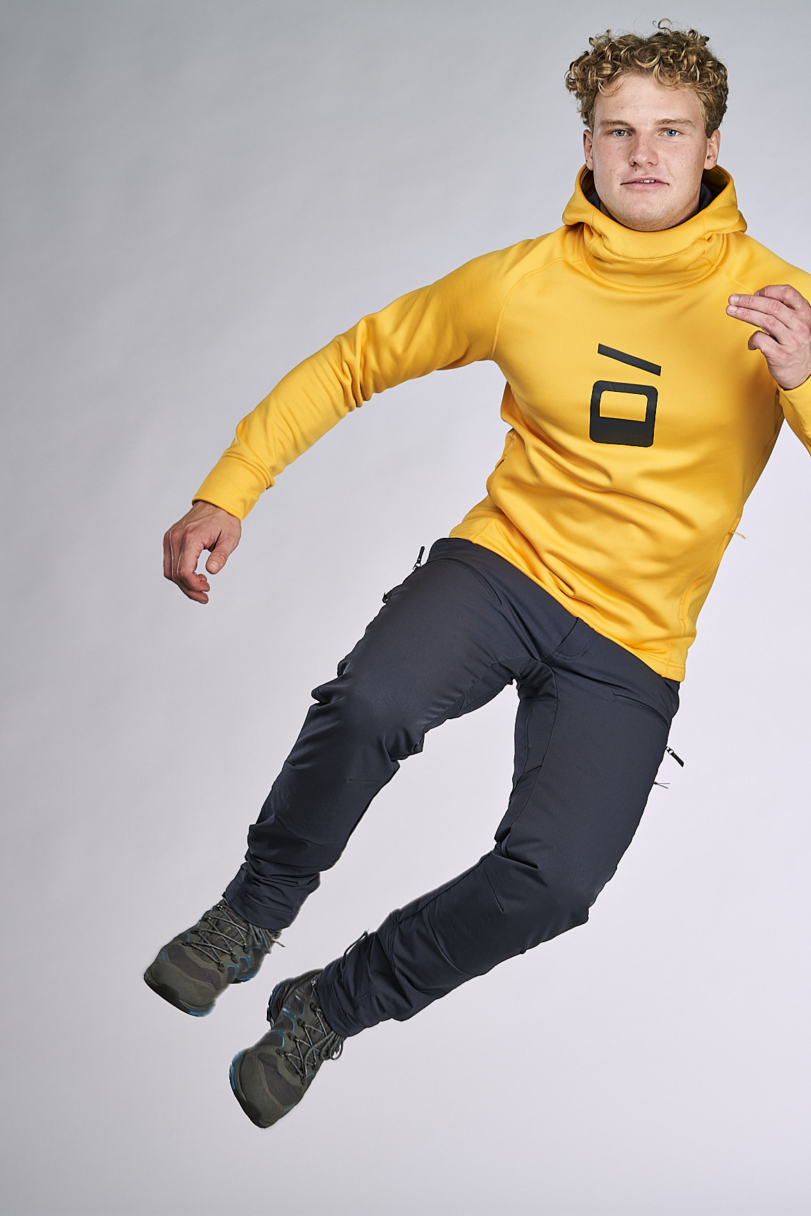 Pow Pullover Hoodie Herre 18/Gul