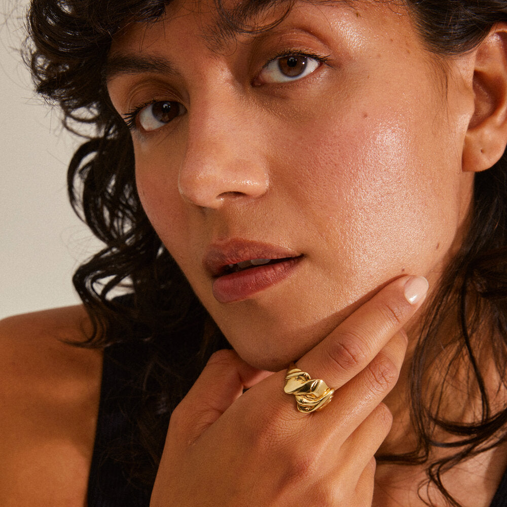 PILGRIM  Ofira ring - forgyldt
