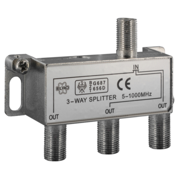 Q-Link coax F-splitter 3-weg/4F-connector