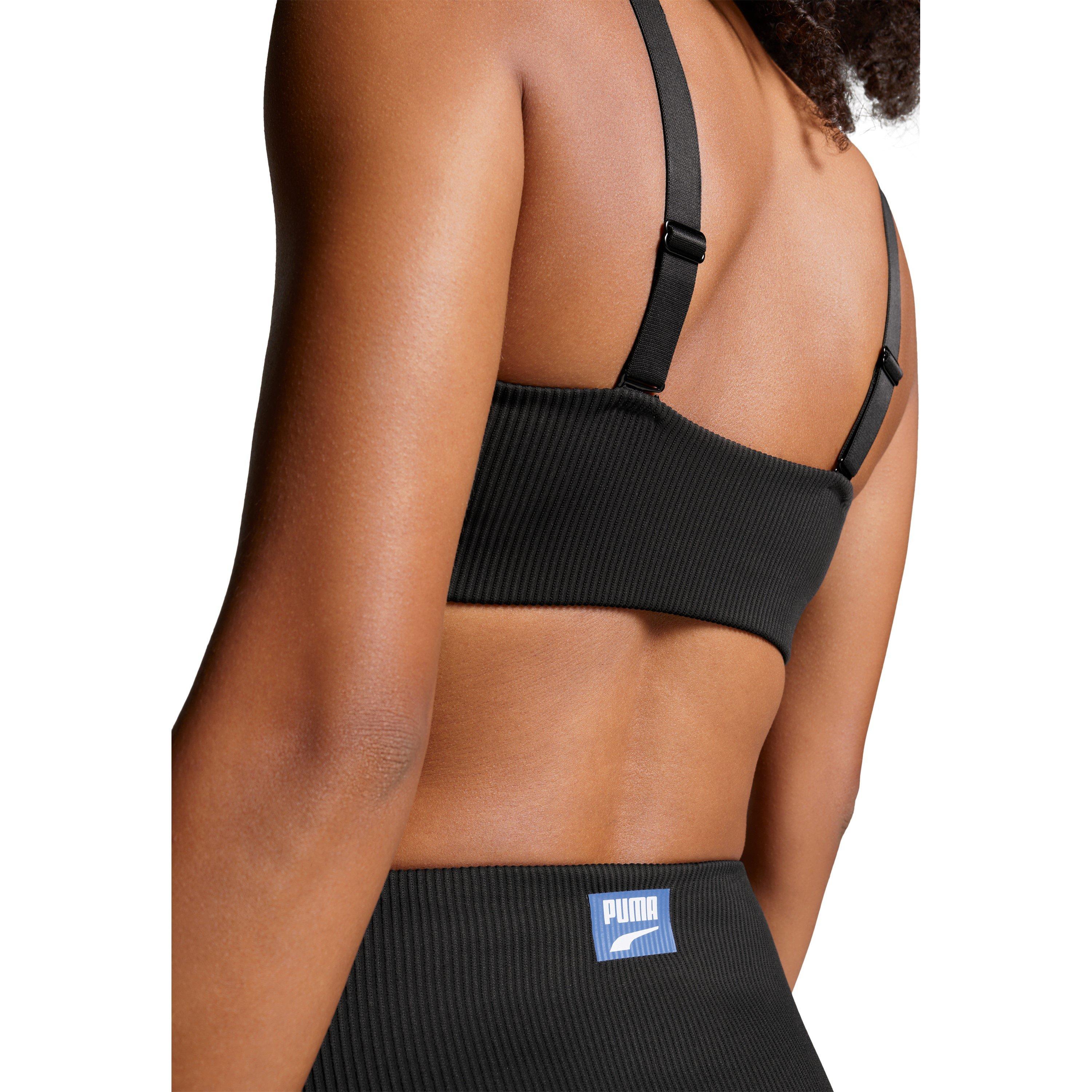 Puma Ribbed Scoop Neck Bikini Top Womens