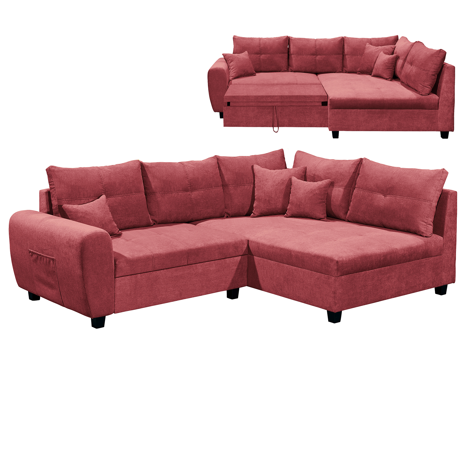 Ecksofa - berry - Liegefunktion - Recamiere rechts