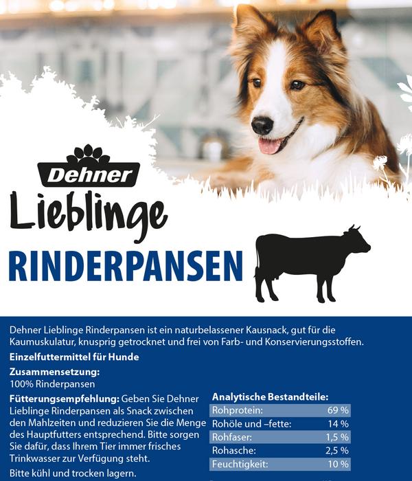 Dehner Lieblinge Hundesnack Rinderpansen