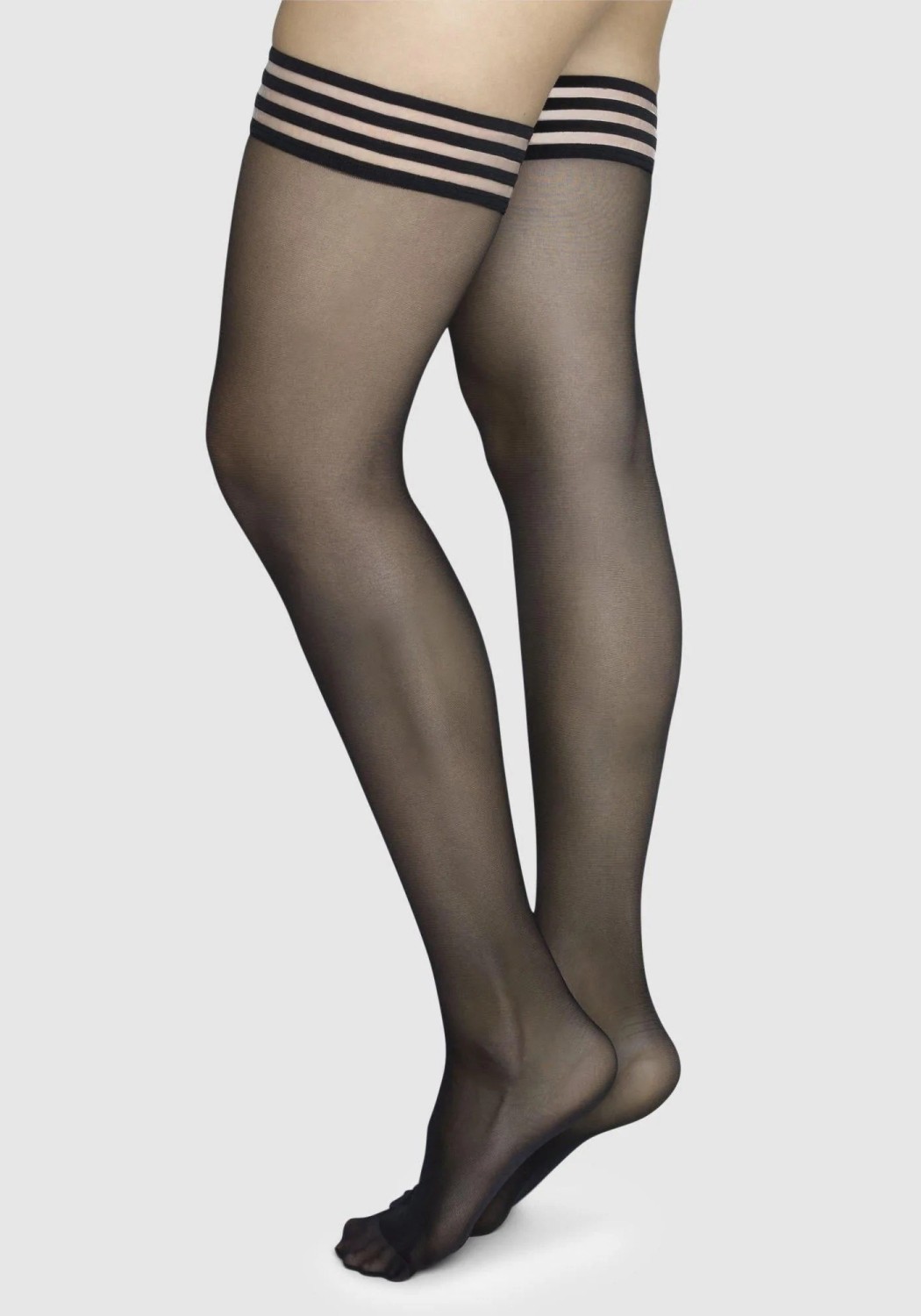 Swedish Stockings Stay Ups Mira Black