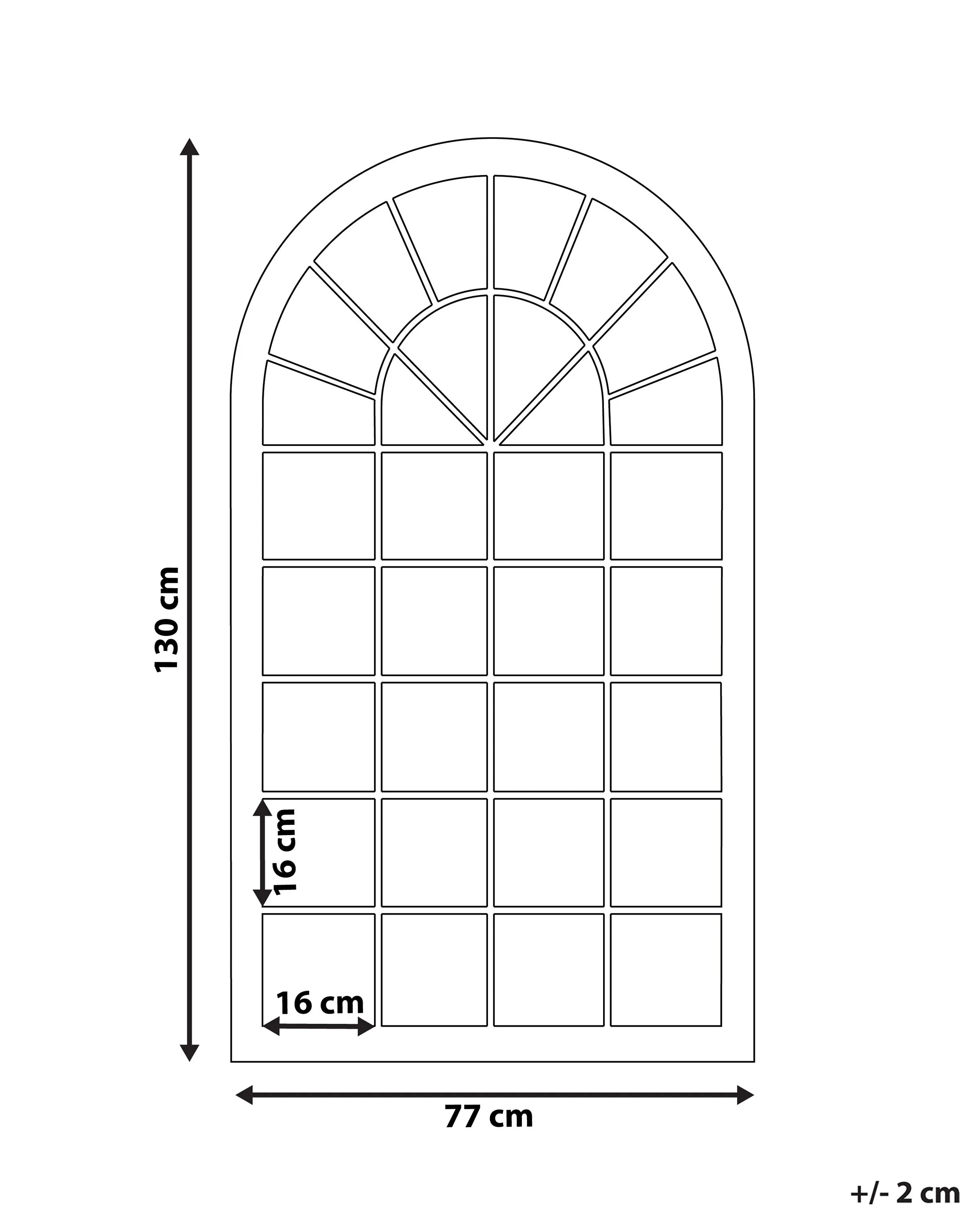 Wandspiegel TREVOL 77 cm 130 cm Metaal Beige