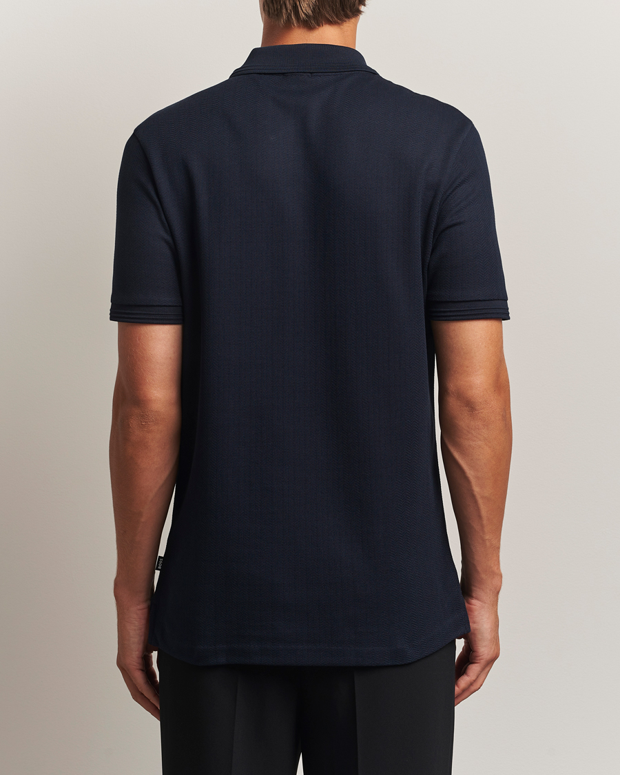 BOSS BLACK Parlay Structured Polo Dark Blue