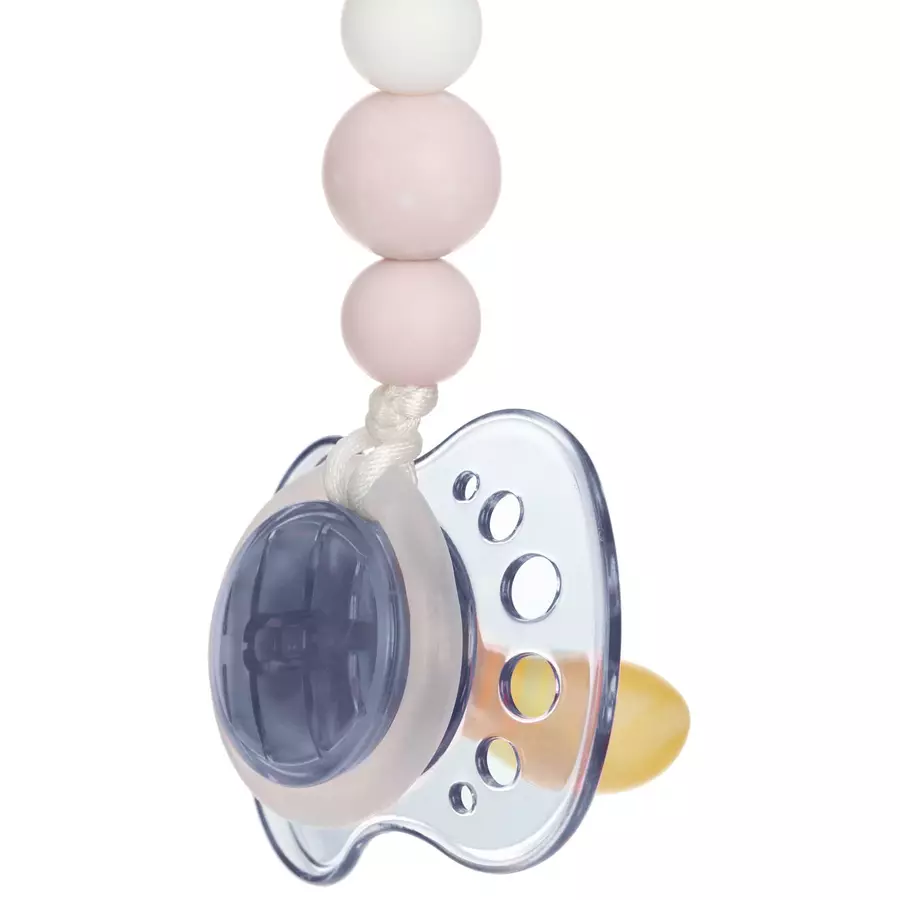LÄSSIG Soother Holder WoodSilicone Little Universe Rose