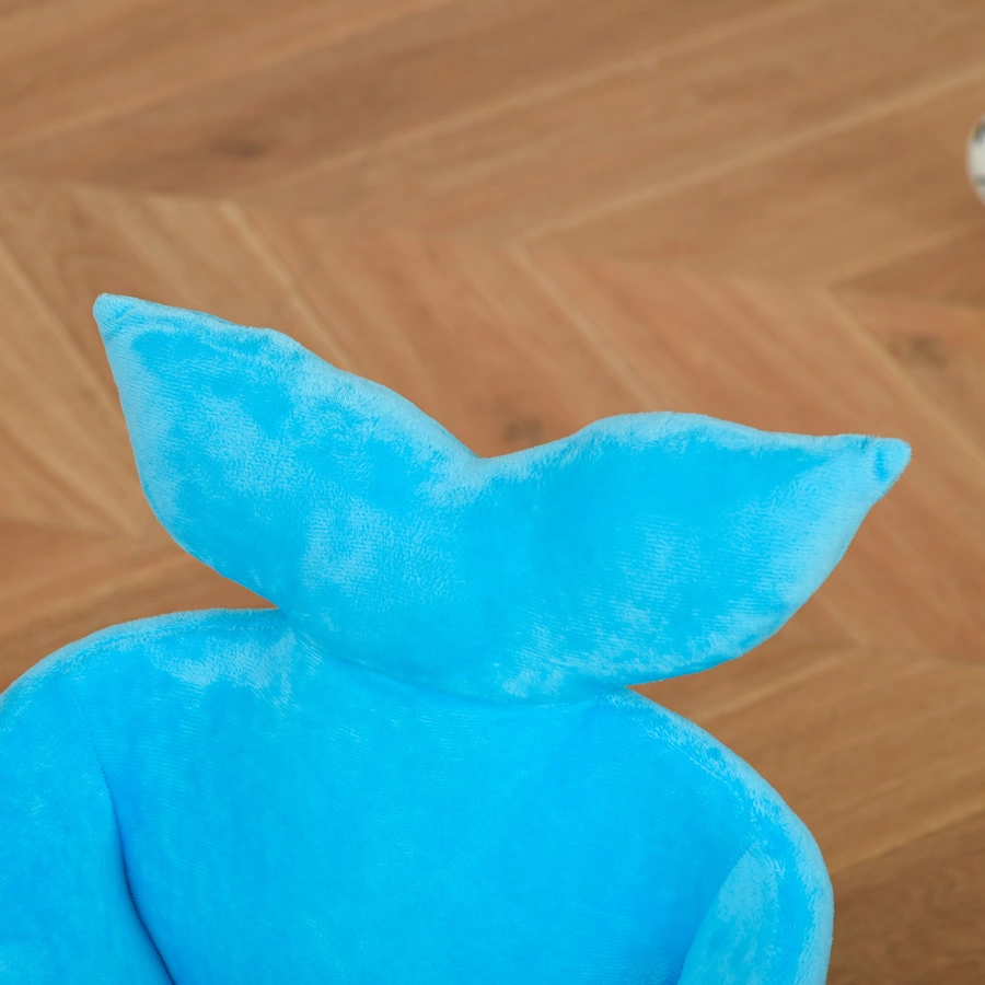 HOMCOM Schaukeltier im Wal-Design mit Sicherheitsgurt Blau