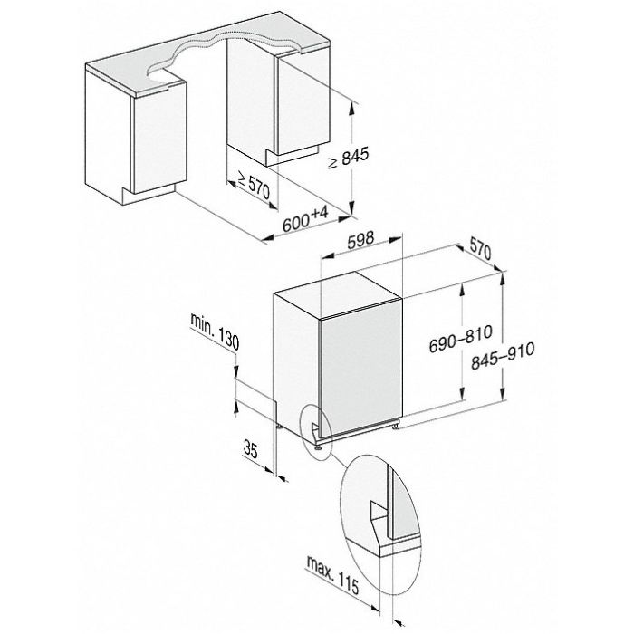Miele Vollintegrierbarer Geschirrspüler G 7165 SCVi XXL