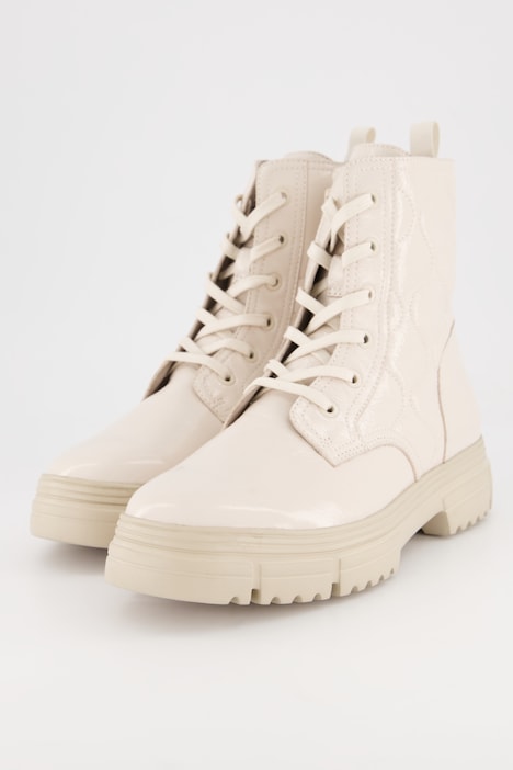 Caprice Lackleder-Boots, Steppung, Komfortweite
