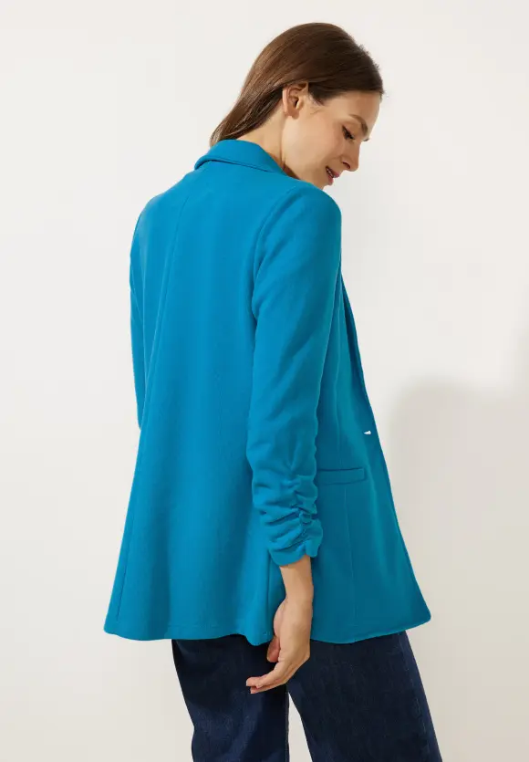 Longblazer mit Raffung - alaska blue