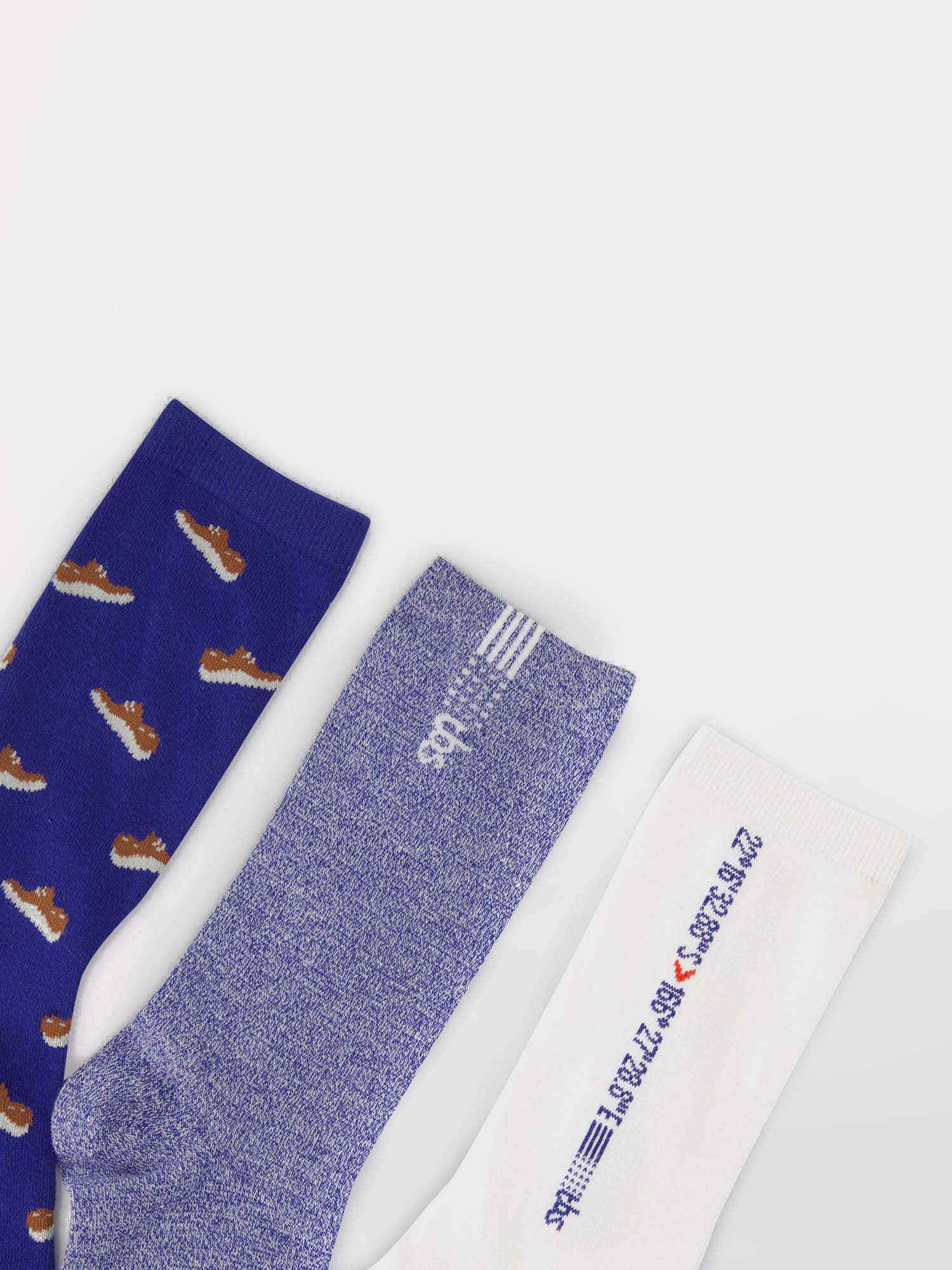 Chaussettes Homme Mi-Mollet Pack de 3 Paires