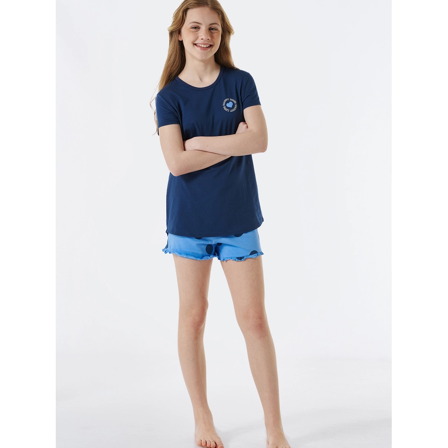 Schiesser Pyjama Organic Cotton nachtblau