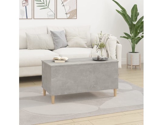 VIDAXL - Table basse gris béton 90x44,5x45 cm bois d'ingénierie