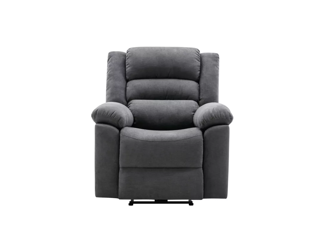 Fauteuil relax électrique en tissu gris BUROLO